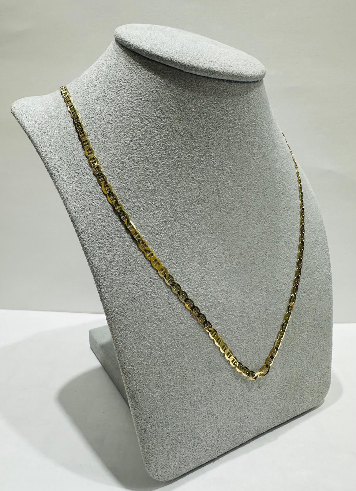 10K GOLD MARINER ANCHOR LINK CHAIN 16" 3.11mm, 3.1gm