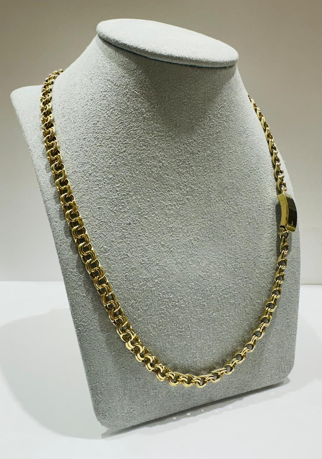 10K GOLD CHINO LINK CHAIN 22.5" 4.95mm, 26.9gm