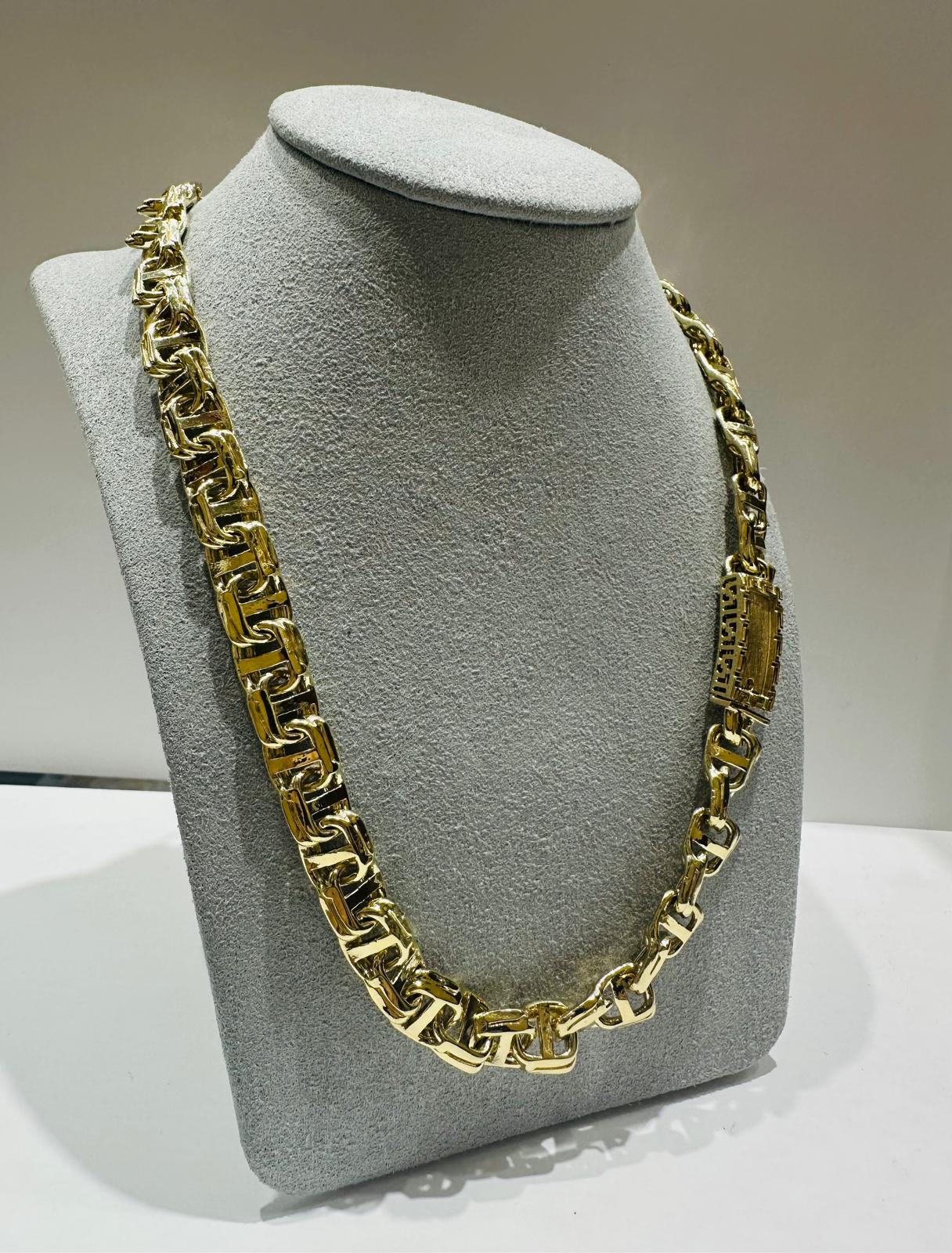 10K GOLD CHINO LINK CHAIN 22" 9.25mm, 91.3gm