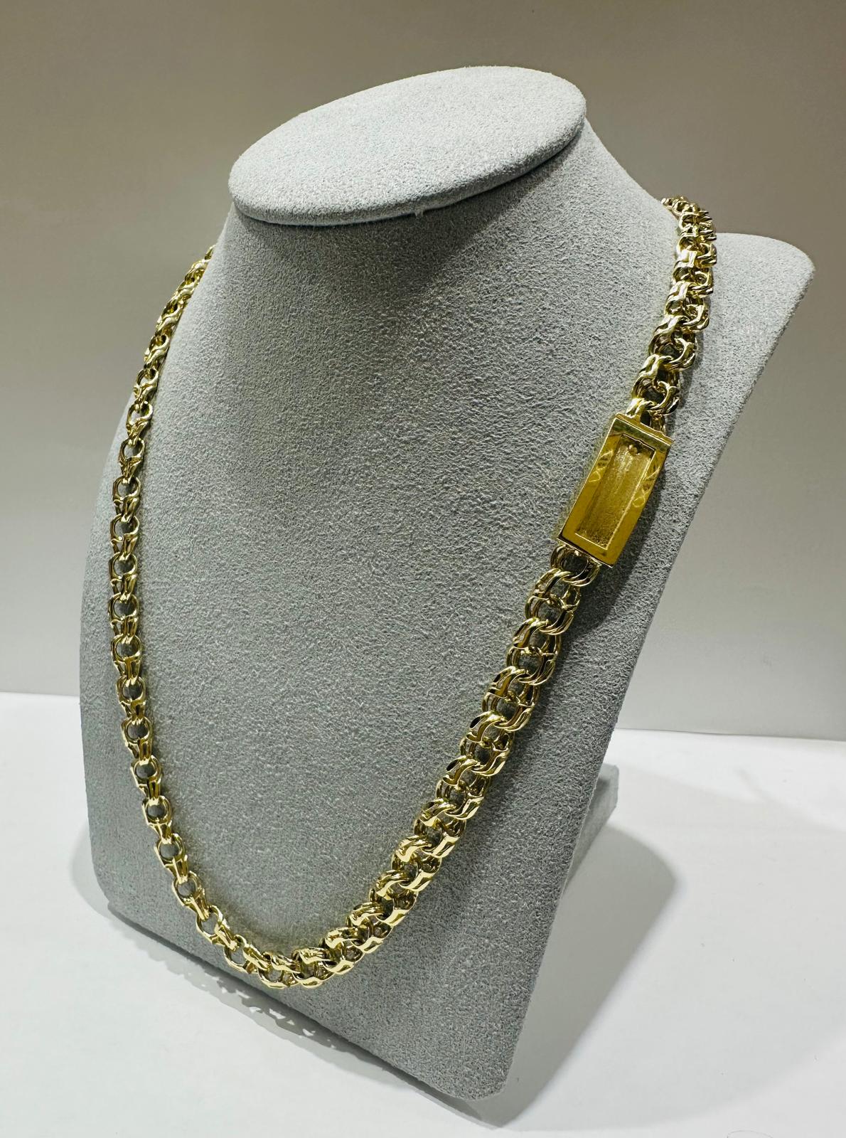 10K GOLD CHINO LINK CHAIN 20" 9.90mm, 66.6gm