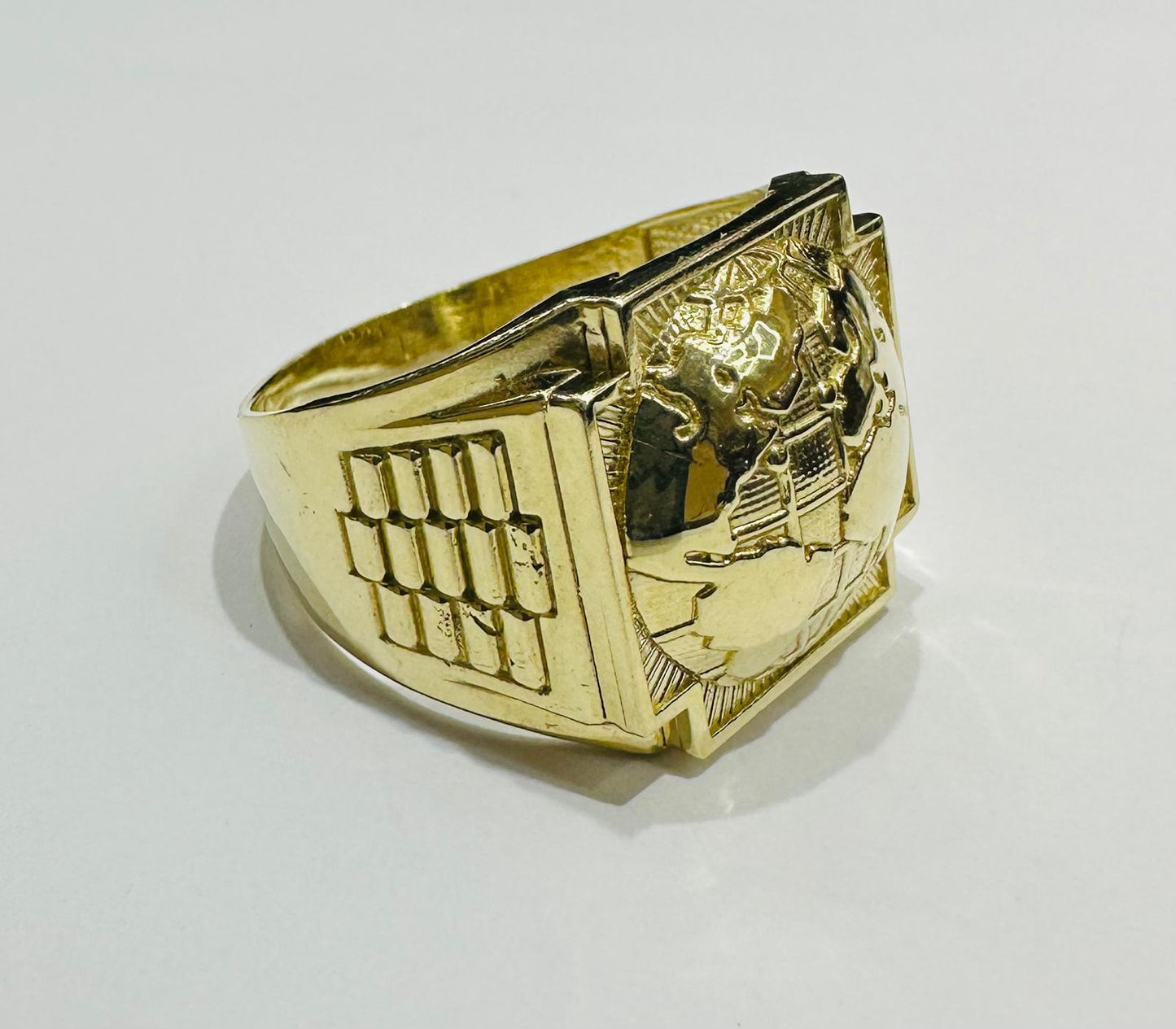 10K GOLD GLOBE RING, SIZE: 12.0, WEIGHT: 6.2gm