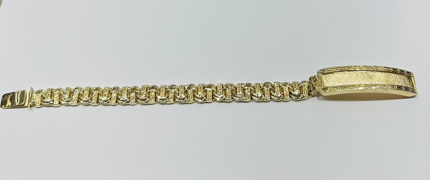 10K GOLD CHINO LINK BRACELET, 8.75" , 10.60mm- WEIGHT 45.9gm
