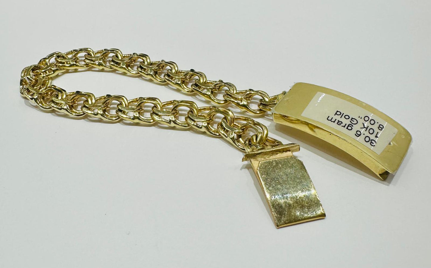 10K GOLD CHINO LINK BRACELET, 8.00" , 9.20mm- WEIGHT 30.6 gm