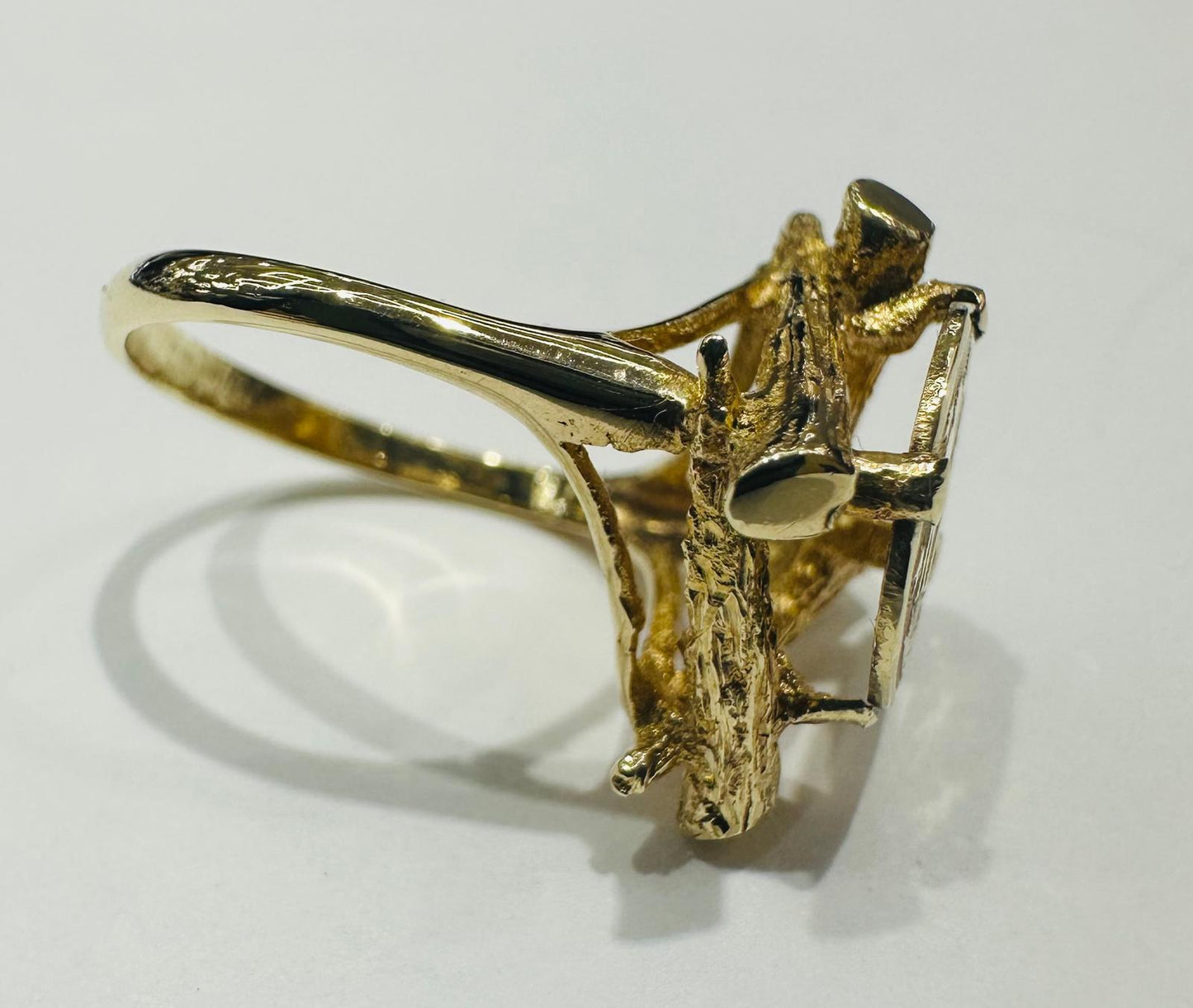 10K GOLD GEMINI RING -SIZE: 5.0 WEIGHT: 3.0gm