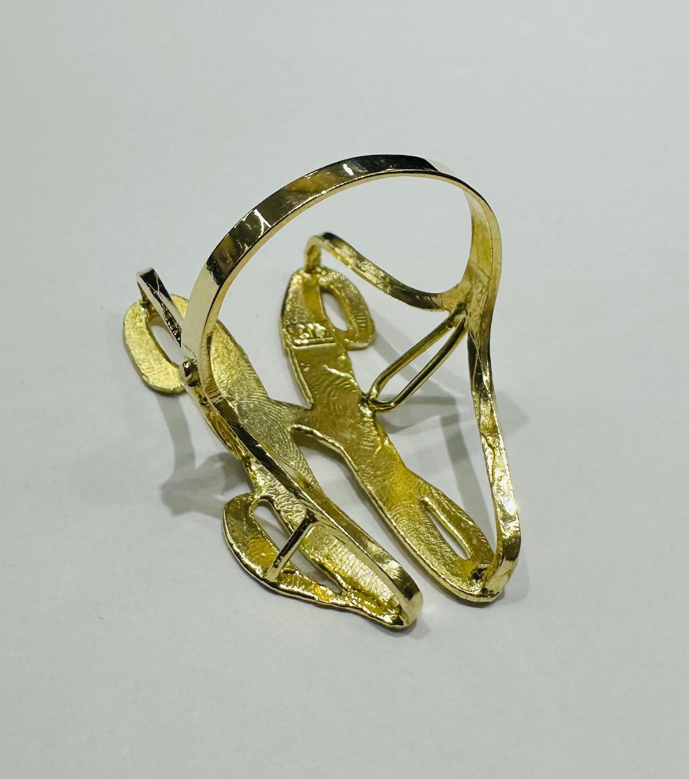10K GOLD INITIAL LETTER "H" RING -WEIGHT: 3.2gm