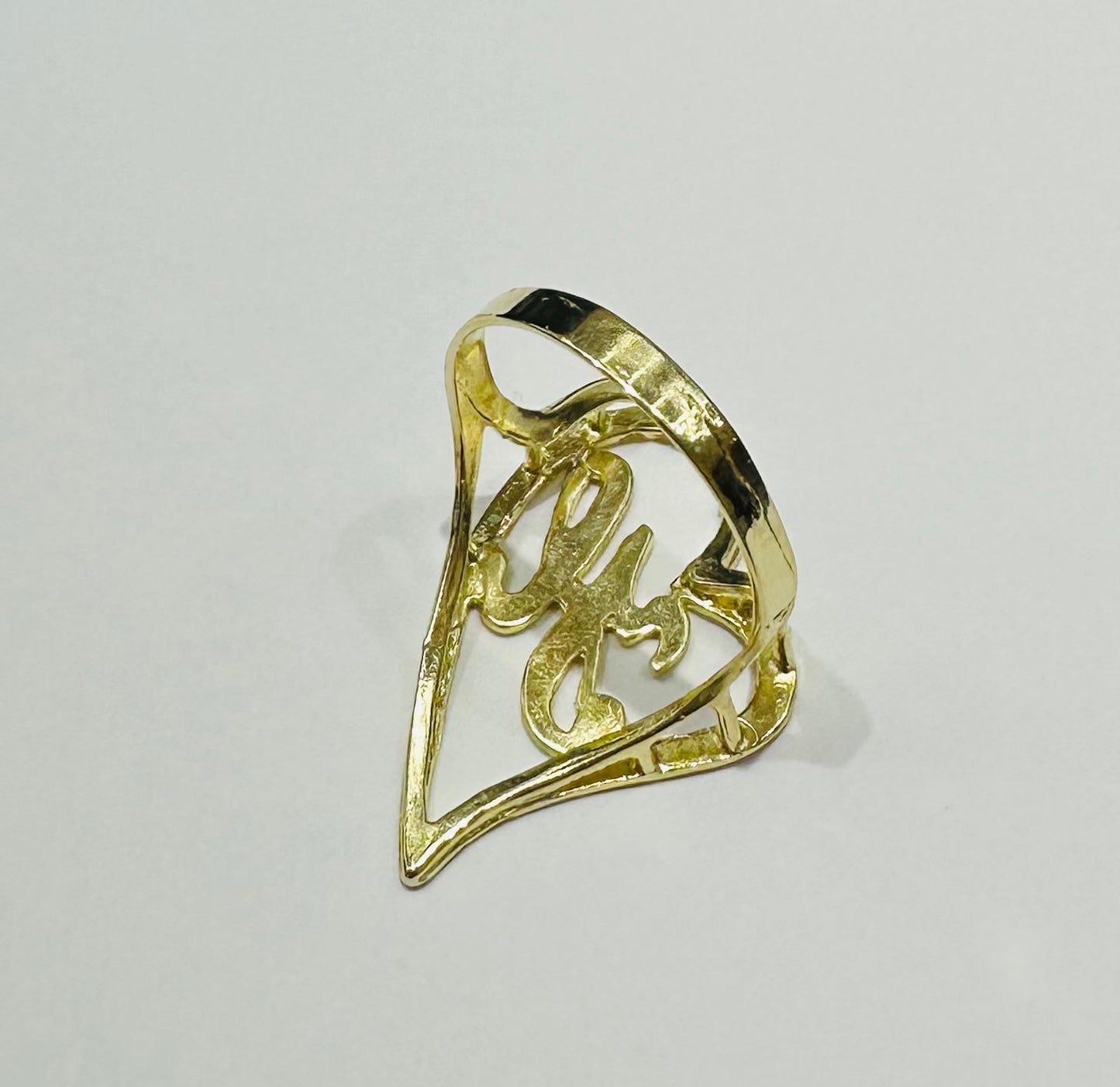 10K GOLD INITIAL LETTER "H" RING -WEIGHT: 2.4gm