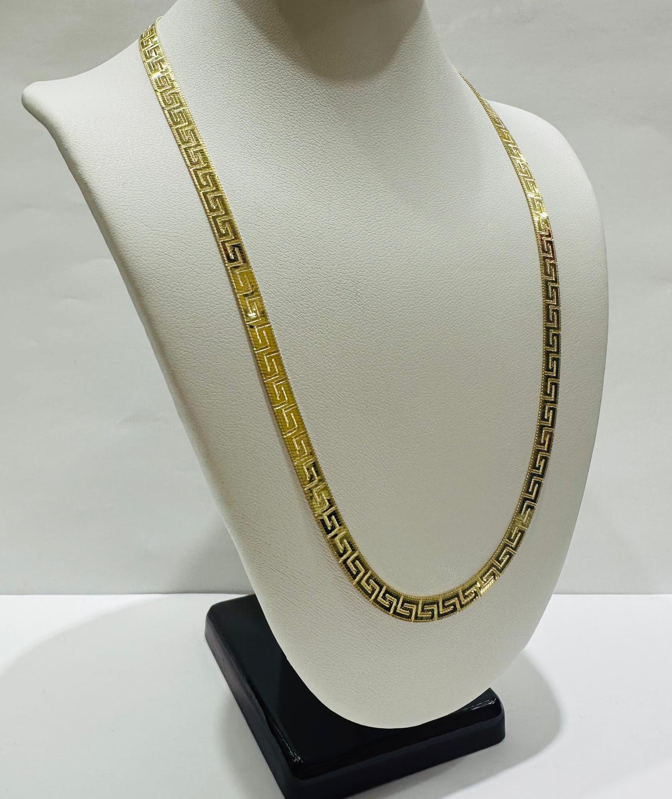 10K GOLD HERRINGBONE CHAIN-18" WEIGHT: 9.2gm