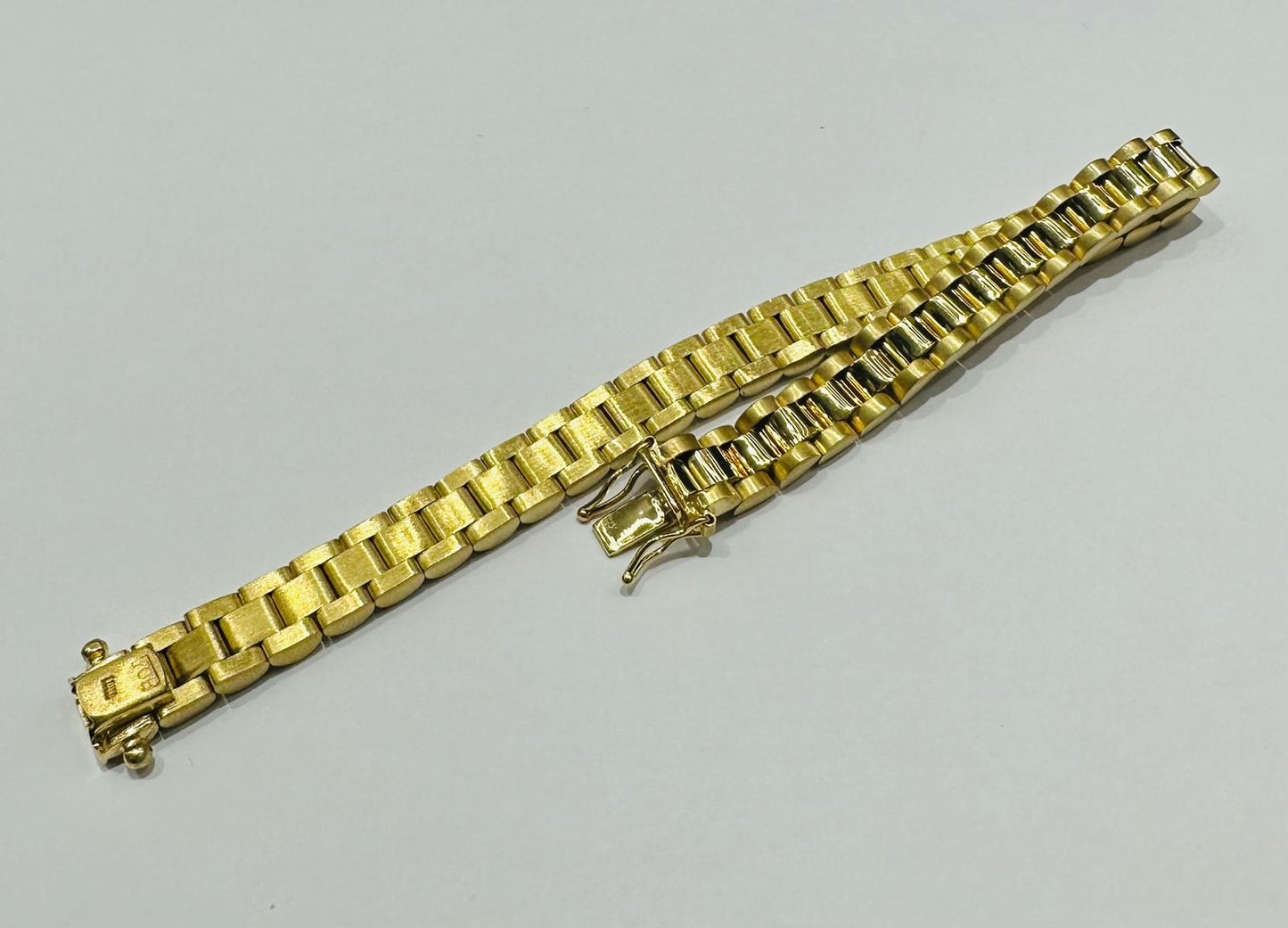 10K ROLEX LINK CHAIN BRACELET 8" 5.20mm, 29.6gm