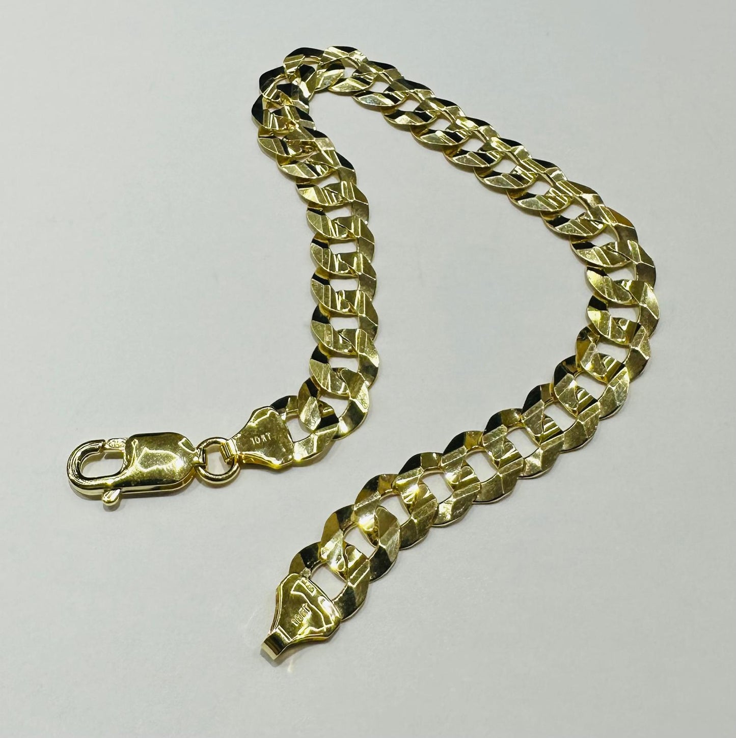 10K GOLD CUBAN LINK BRACELET 8.5" 5.05mm, 13.2gm