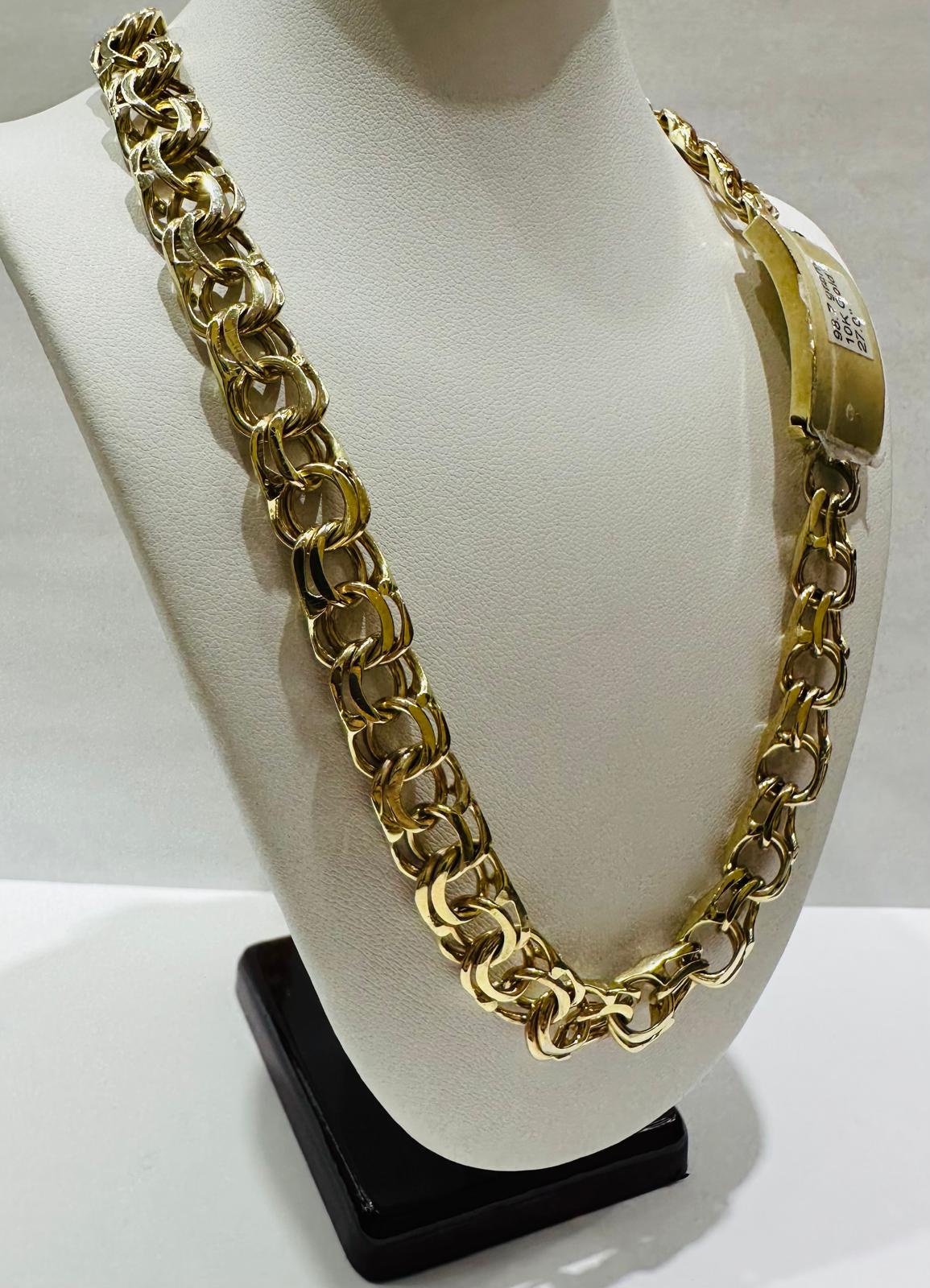 10K GOLD CHINO LINK CHAIN- 27" - 10.70mm, 98.7gm