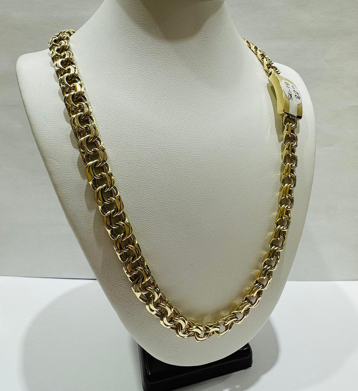 10K GOLD CHINO LINK CHAIN- 22" - 7.50mm, 56.1gm