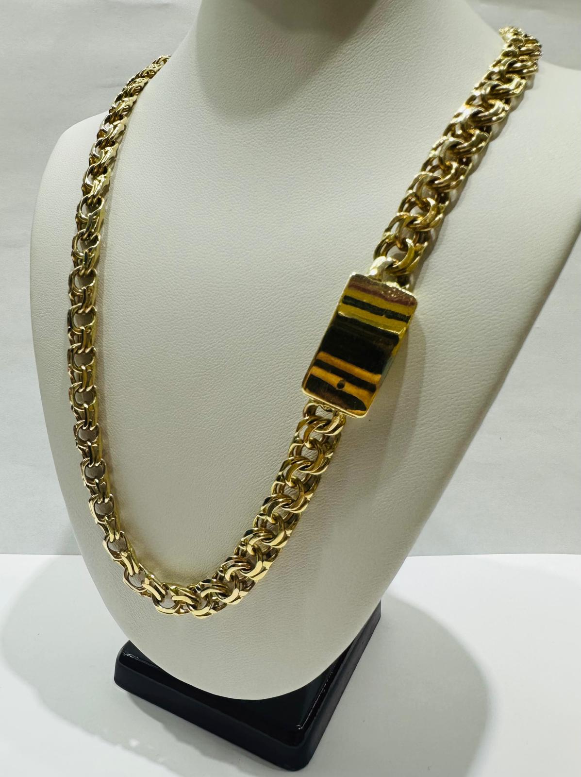 10K GOLD CHINO LINK CHAIN- 23" - 7.60mm, 52.6gm