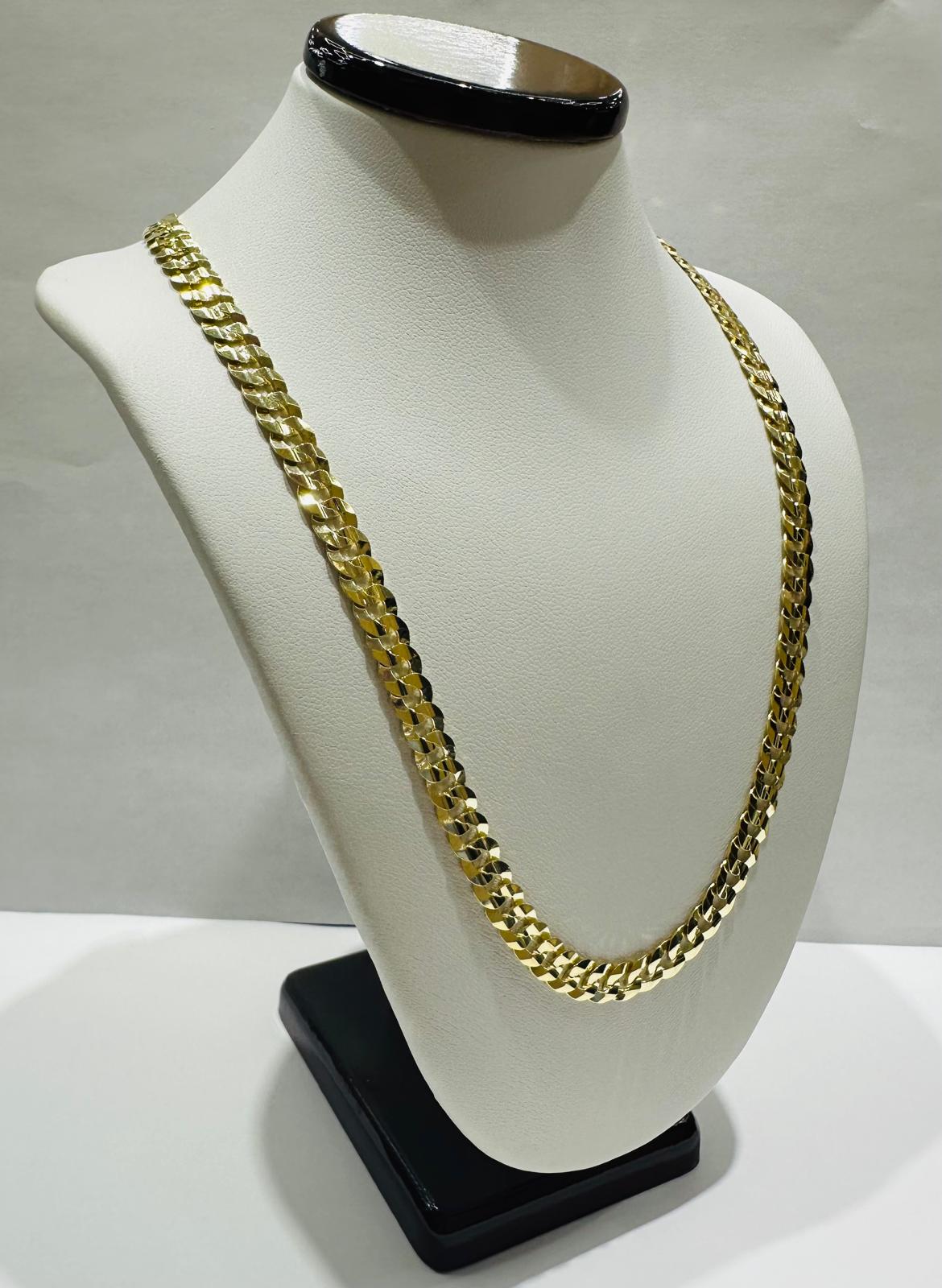 10K GOLD CUBAN LINK CHAIN- 22" - 6.00mm, 18.9gm