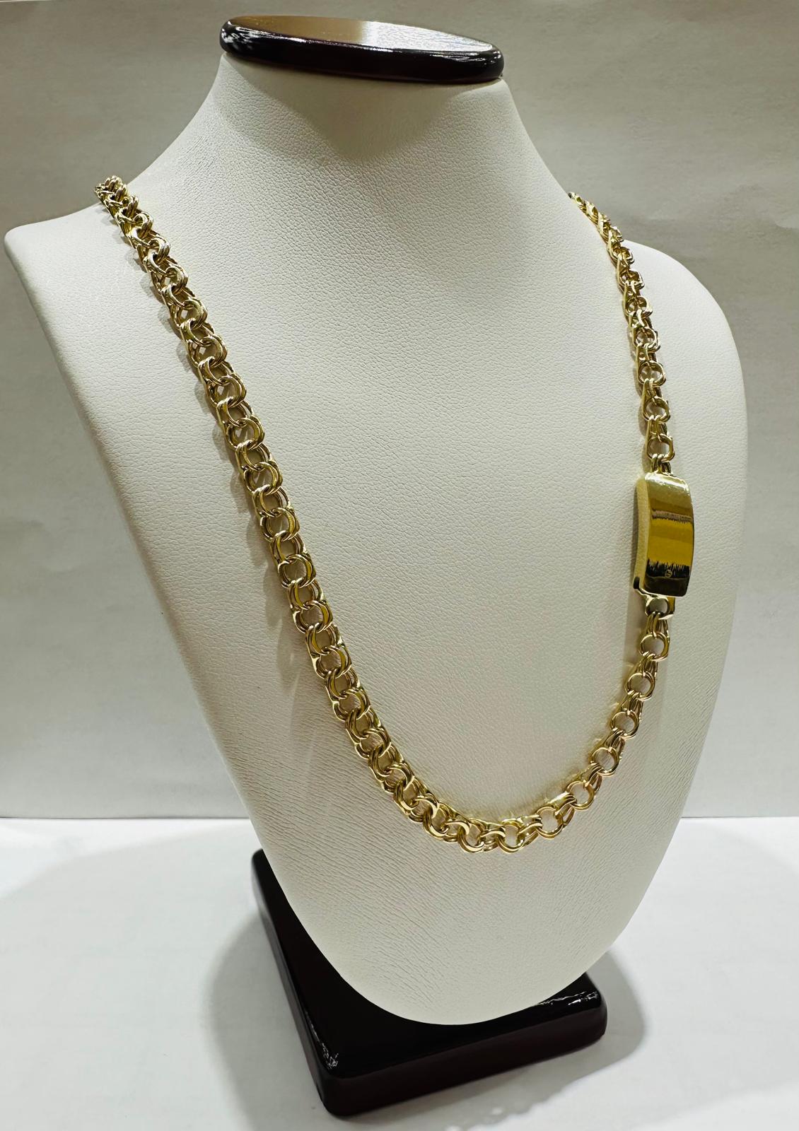 10K GOLD CHINO LINK CHAIN- 22" - 4.85mm, 21.3gm