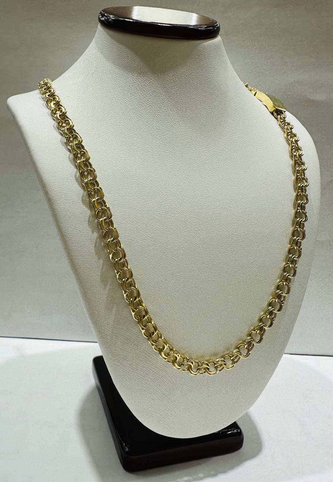 10K GOLD CHINO LINK CHAIN- 24" - 5.35mm, 23.1gm