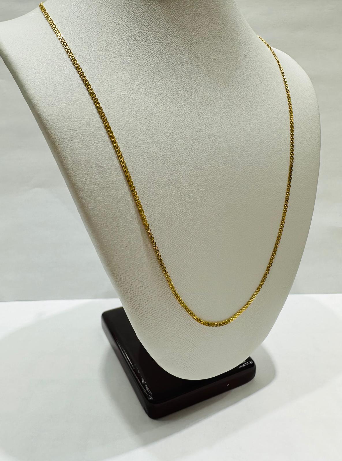 21K GOLD CUBAN LINK CHAIN- 17" - 1.32mm, 2.9gm
