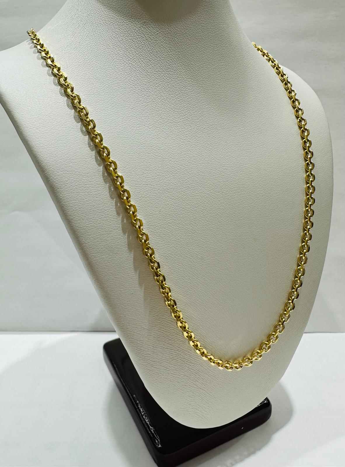14K GOLD OVAL LINK CHAIN- 24" - 3.10mm, 18.4gm