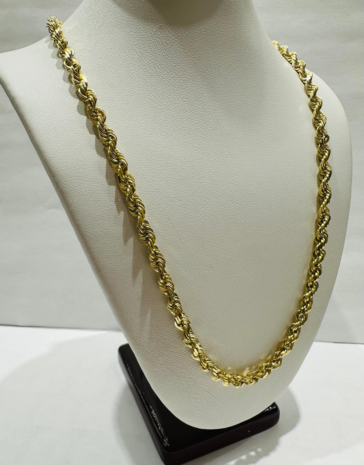 14K GOLD ROPE CHAIN- 24" - 3.85mm, 33.1gm