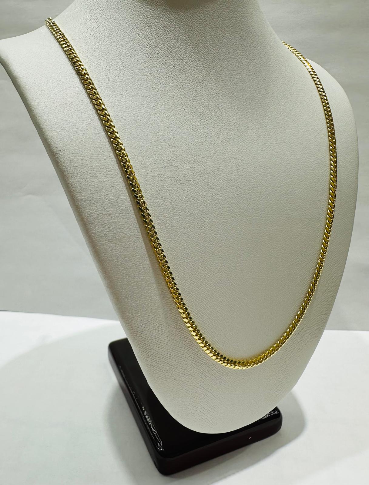 14K GOLD CUBAN LINK CHAIN- 18" - 2.55mm, 10.6gm