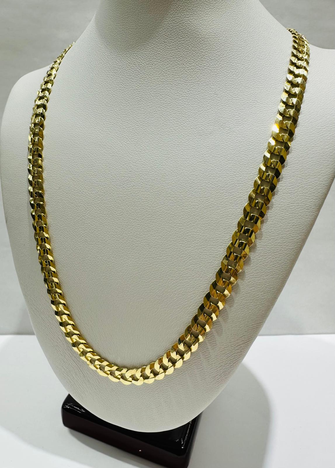 14K GOLD CUBAN LINK CHAIN- 24" - 6.57mm, 29.0gm