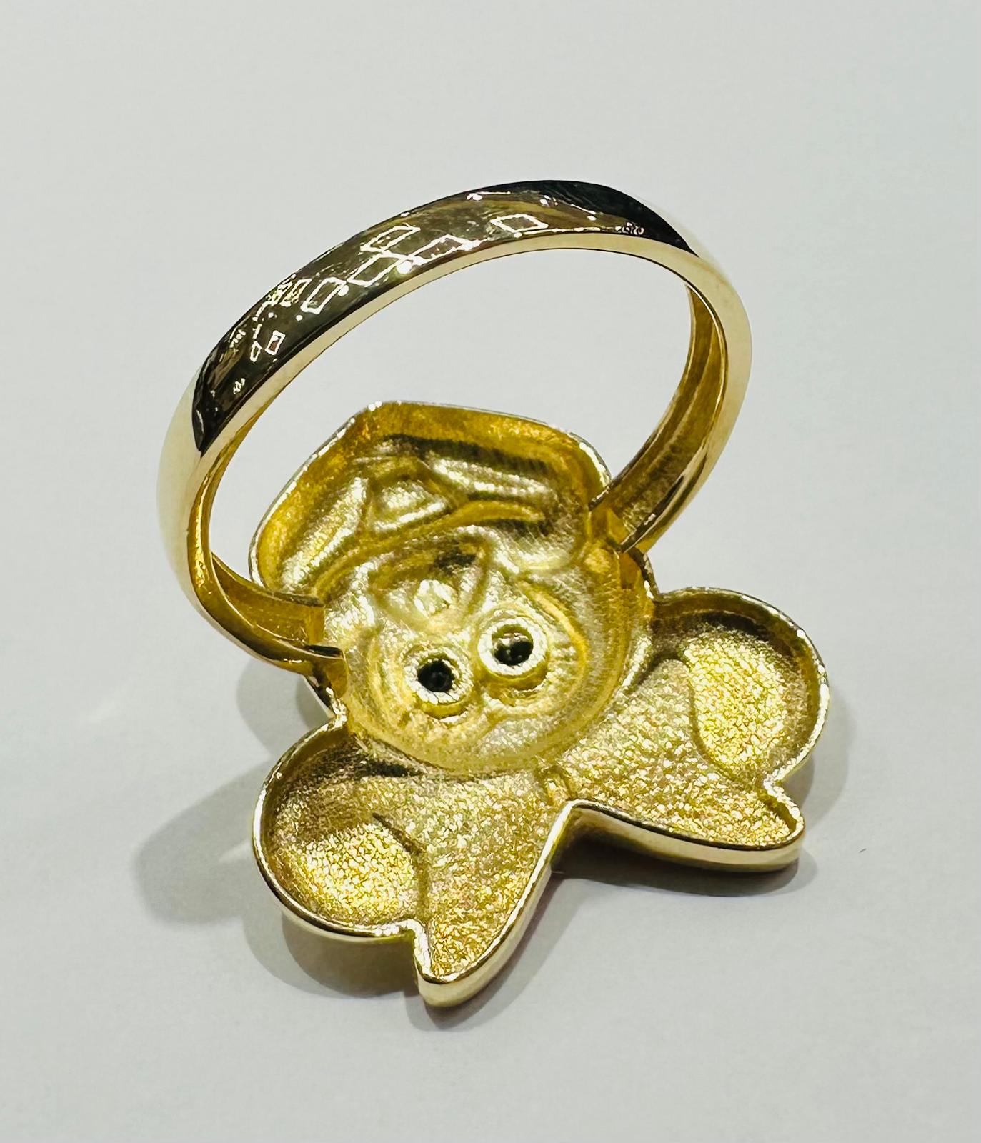10K GOLD MINNIE MOUSE RING WEIGHT: 3.7gm