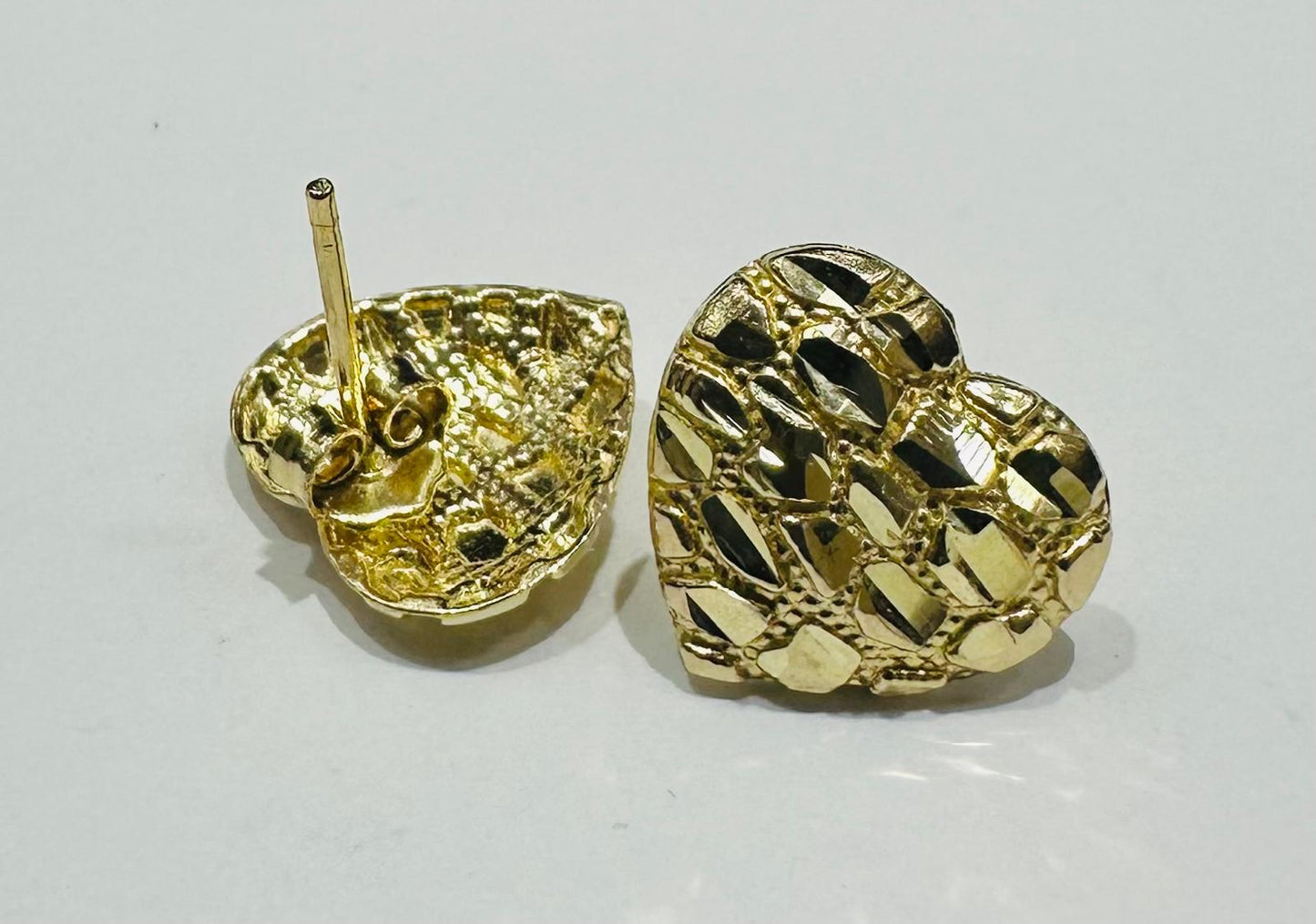 10K GOLD HEART EARRINGS