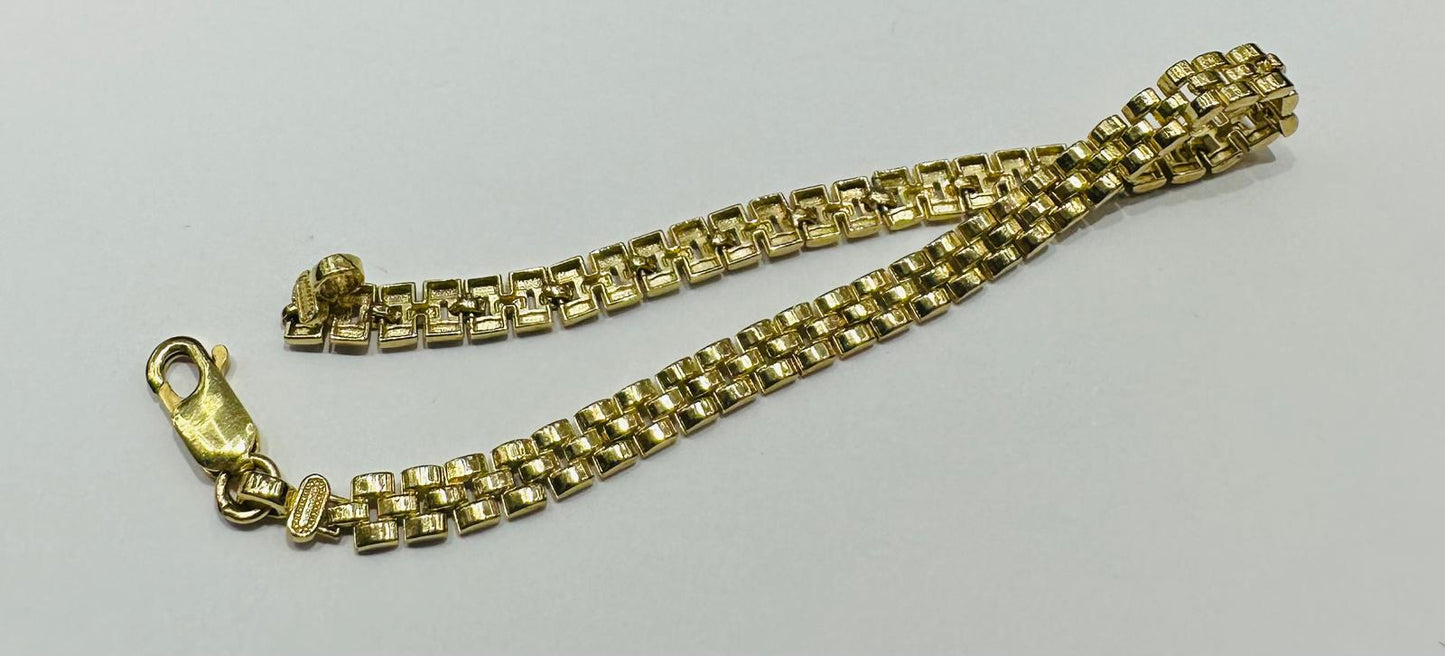 10K GOLD ROLEX BRACELET- WEIGHT: 6.2gm