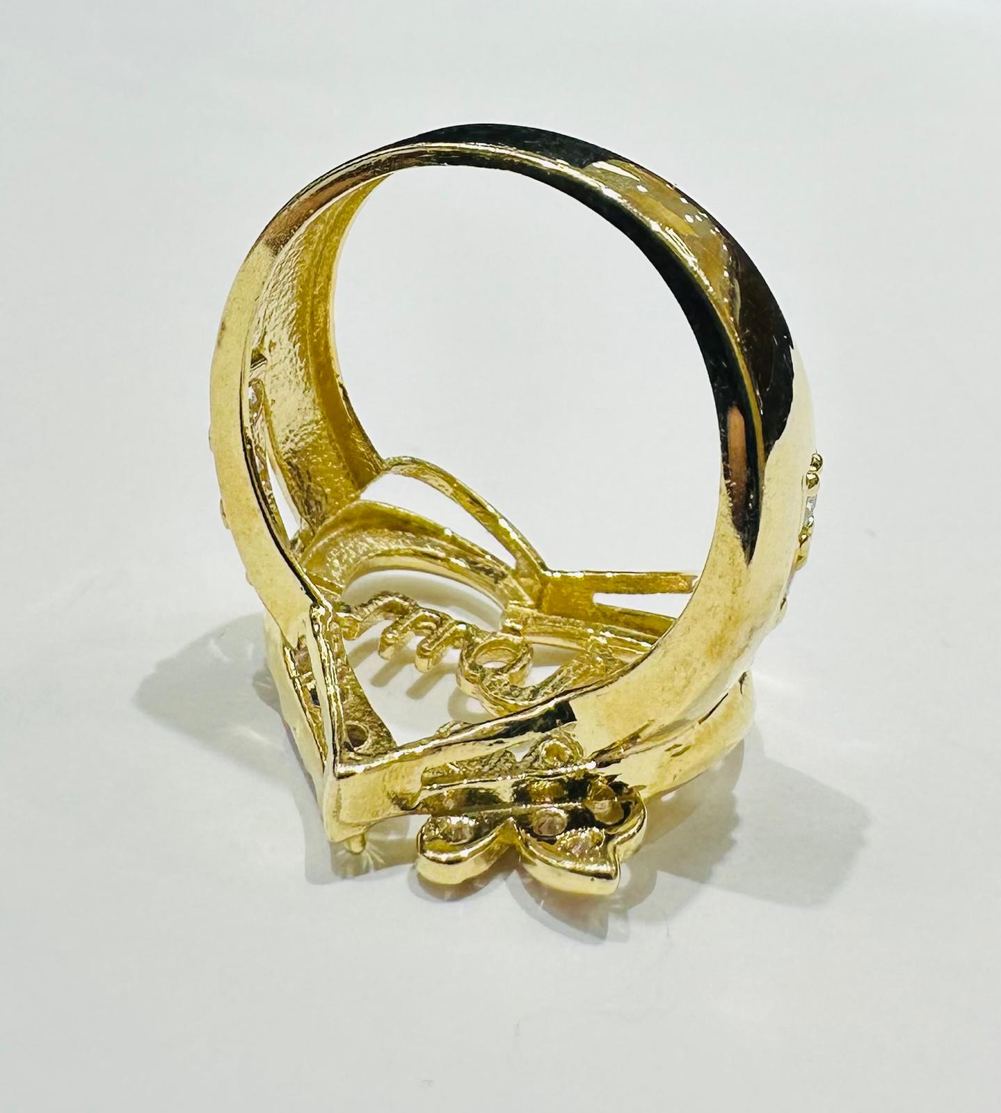 10K GOLD "MOM" RING- WEIGHT: 4.4gm