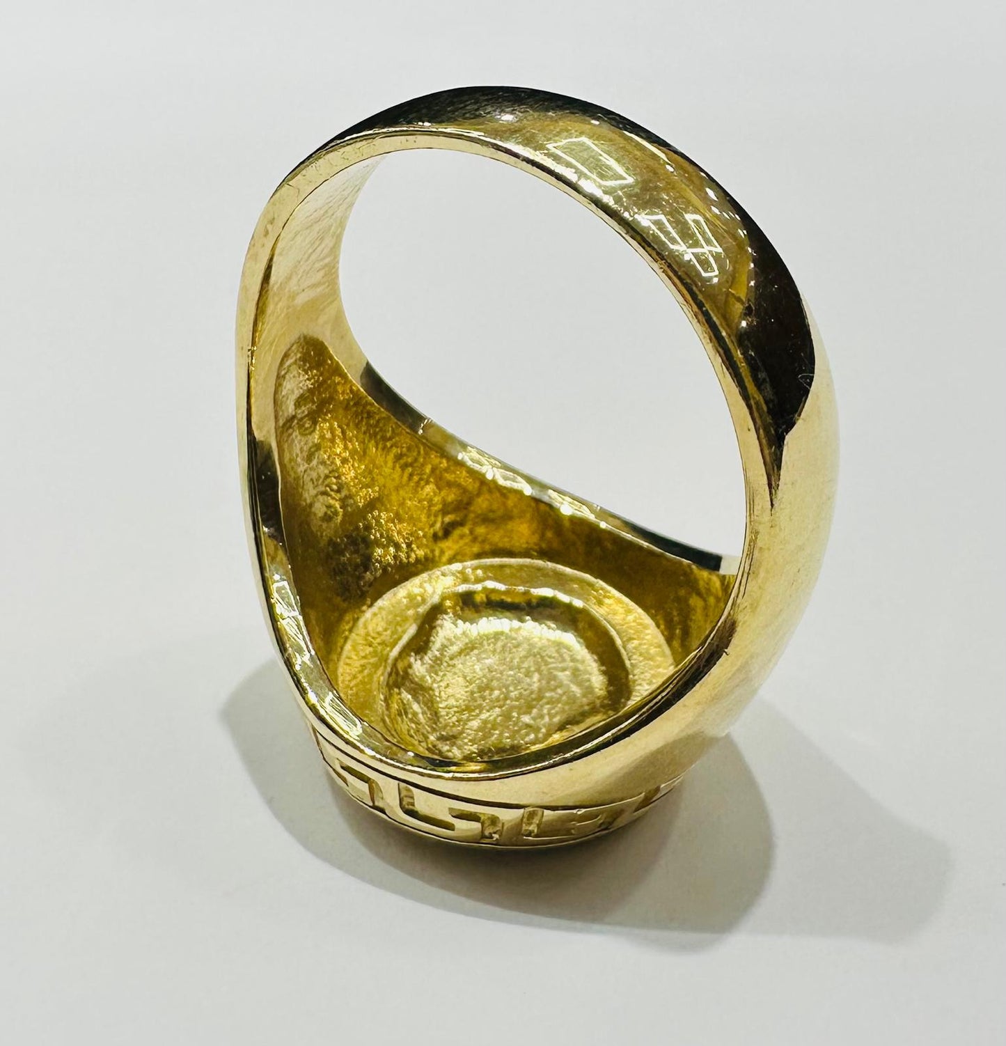 10K GOLD MEDUSA HEAD RING- WEIGHT: 10.5gm