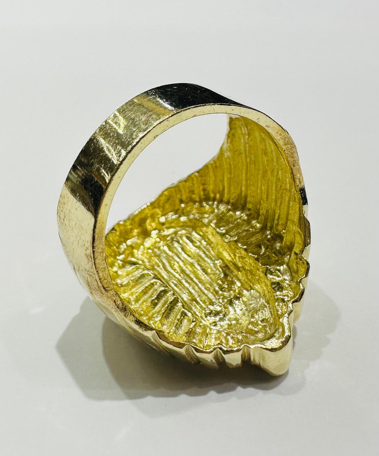 10K GOLD VIRGIN MARY GUADALUPE RING- WEIGHT: 13.8gm