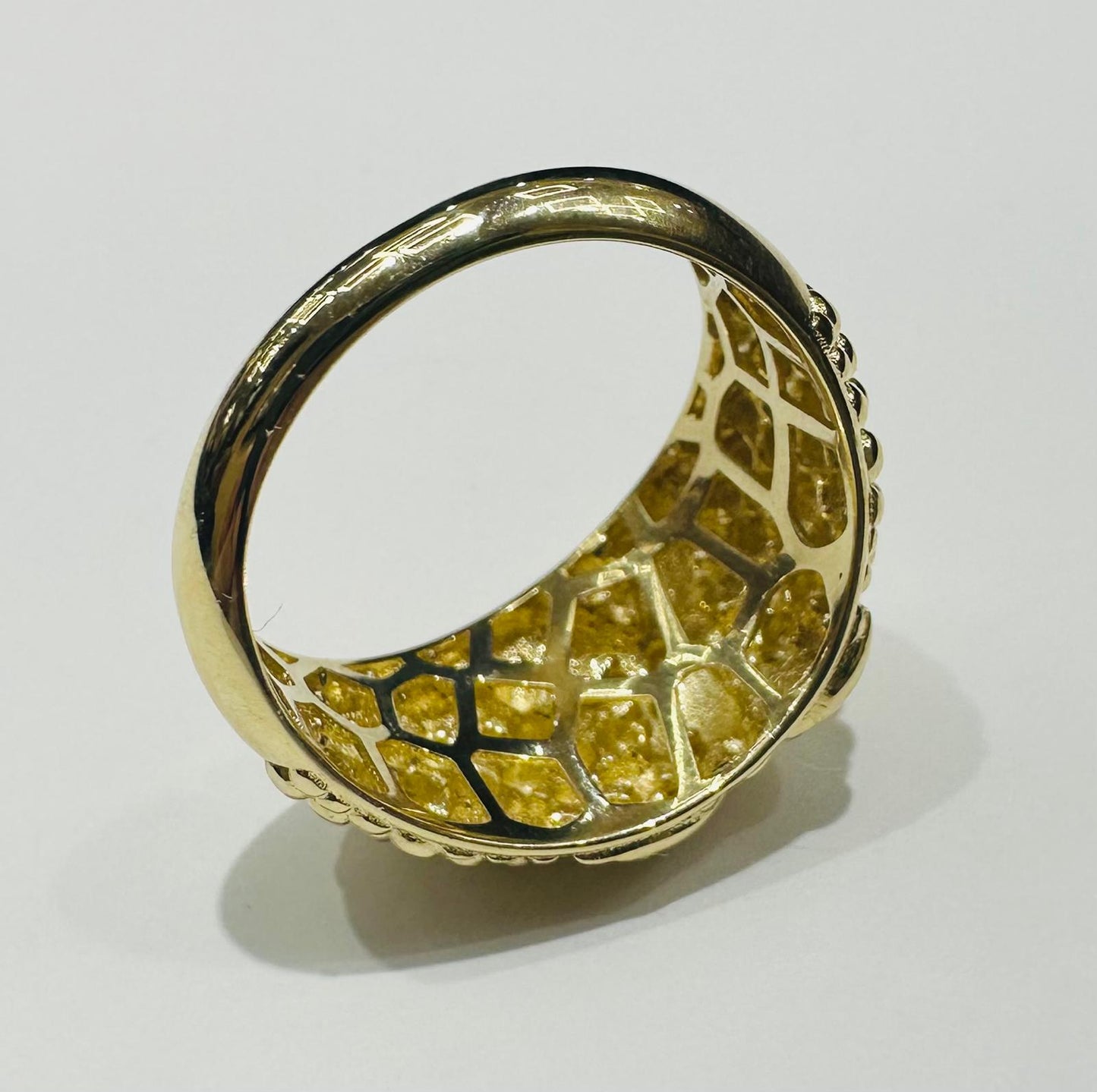 14K GOLD X RING- WEIGHT: 3.6gm