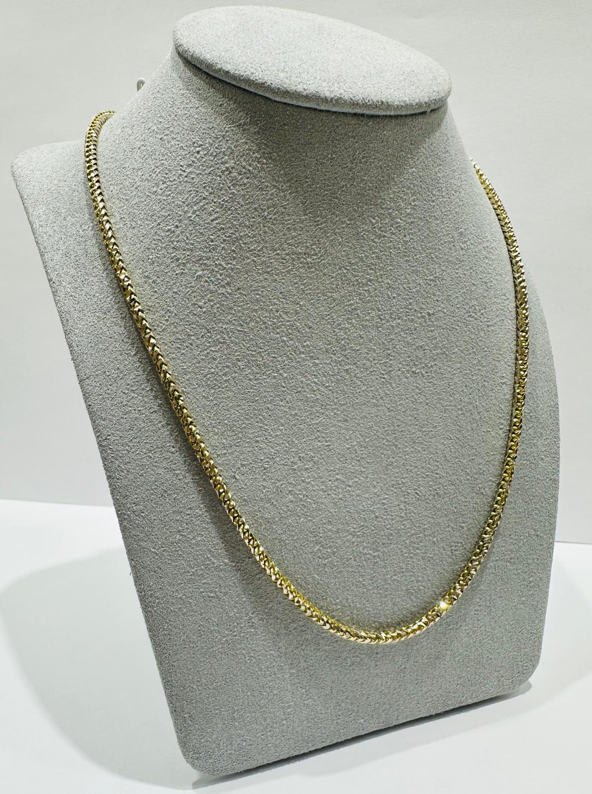 10K GOLD FRANCO LINK CHAIN- 18" 2.40mm 15.5gm