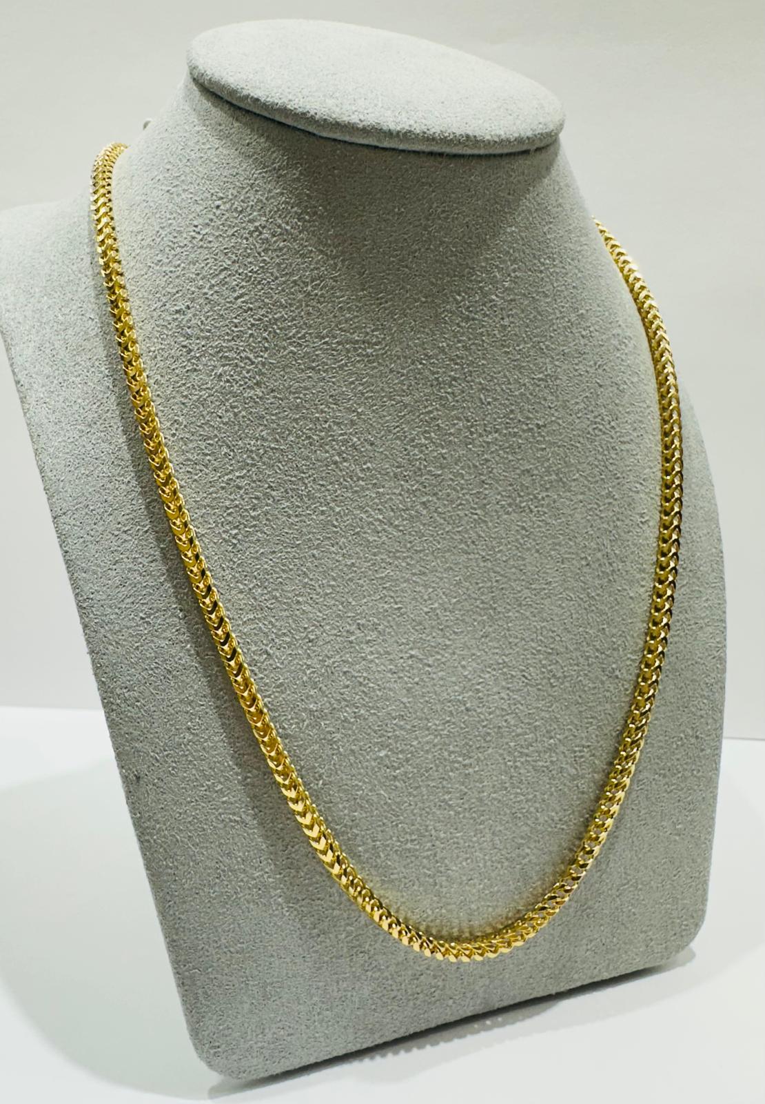 10K GOLD FRANCO LINK CHAIN- 24" 2.85mm 10.3gm