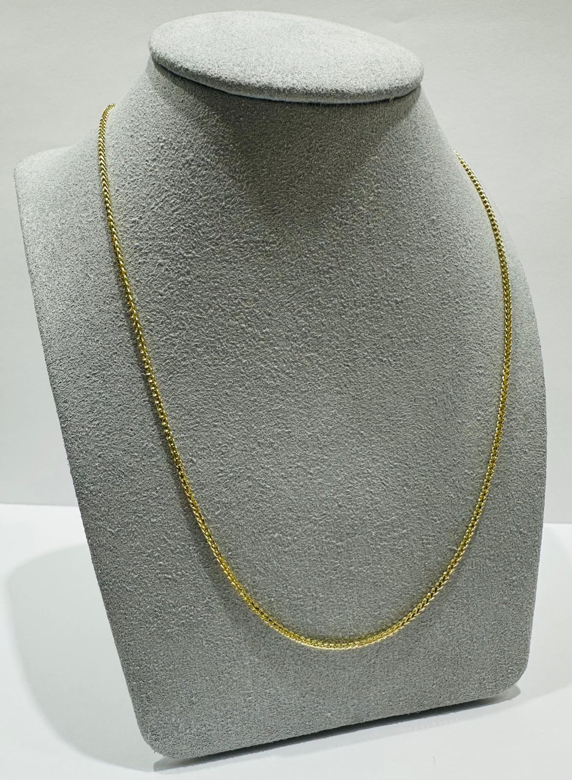 10K GOLD FRANCO LINK CHAIN- 20" 1.25mm 3.9gm