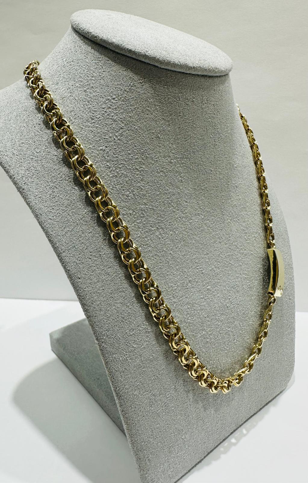 10K GOLD CHINO LINK CHAIN- 22" 5.55mm 28.2gm