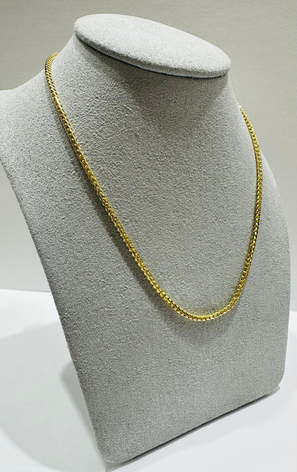 10K GOLD FRANCO LINK CHAIN- 14" 1.95mm 7.2gm