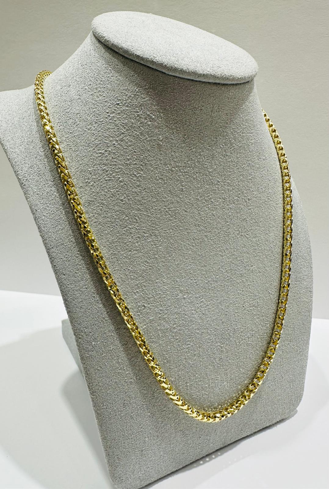10K GOLD FRANCO LINK CHAIN- 22" 2.85mm 25.3gm