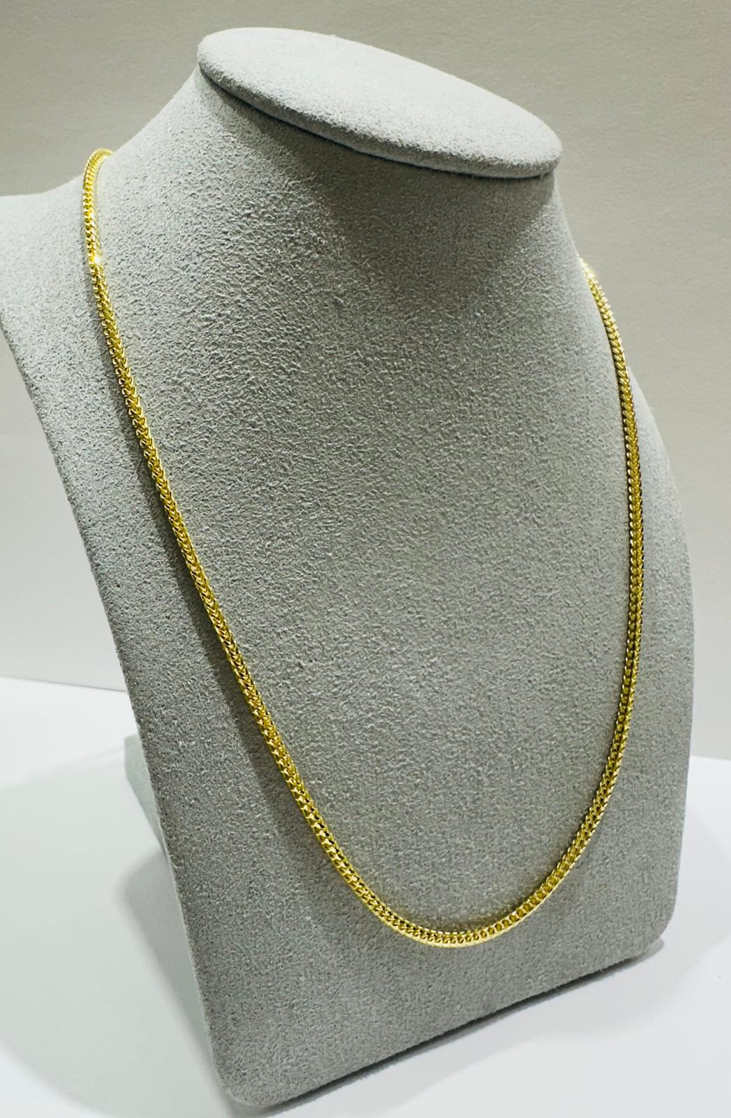 10K GOLD FRANCO LINK CHAIN- 22" 1.80mm 11.7gm