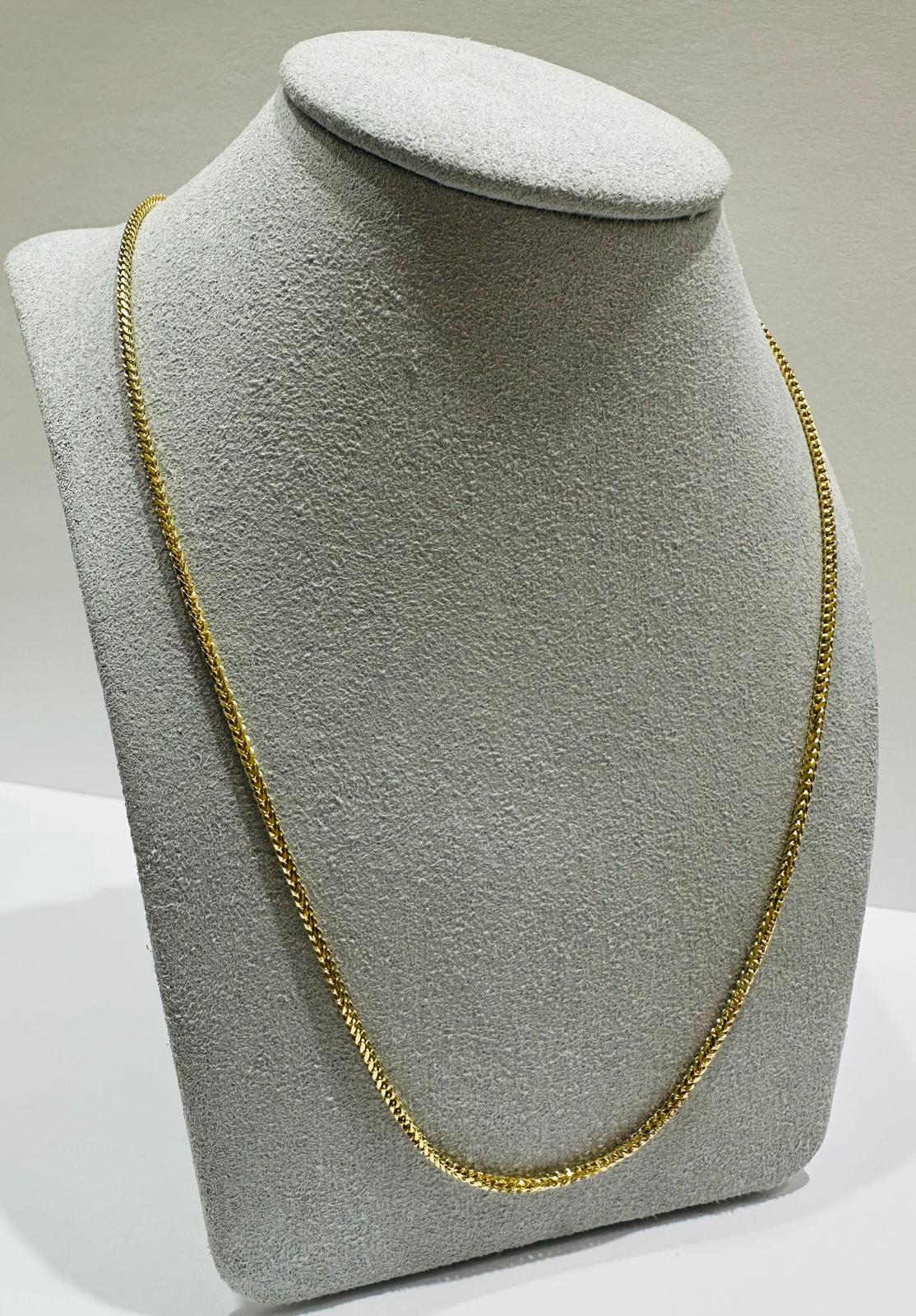 10K GOLD FRANCO LINK CHAIN- 24" 1.49mm 8.1gm