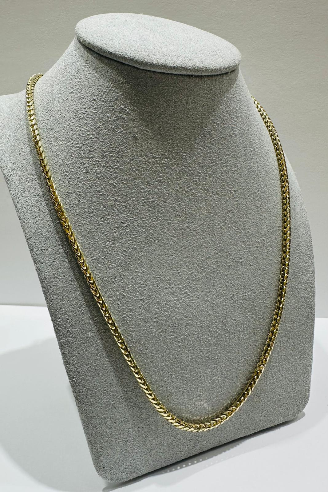 10K GOLD FRANCO LINK CHAIN- 22" 2.50mm 18.8gm
