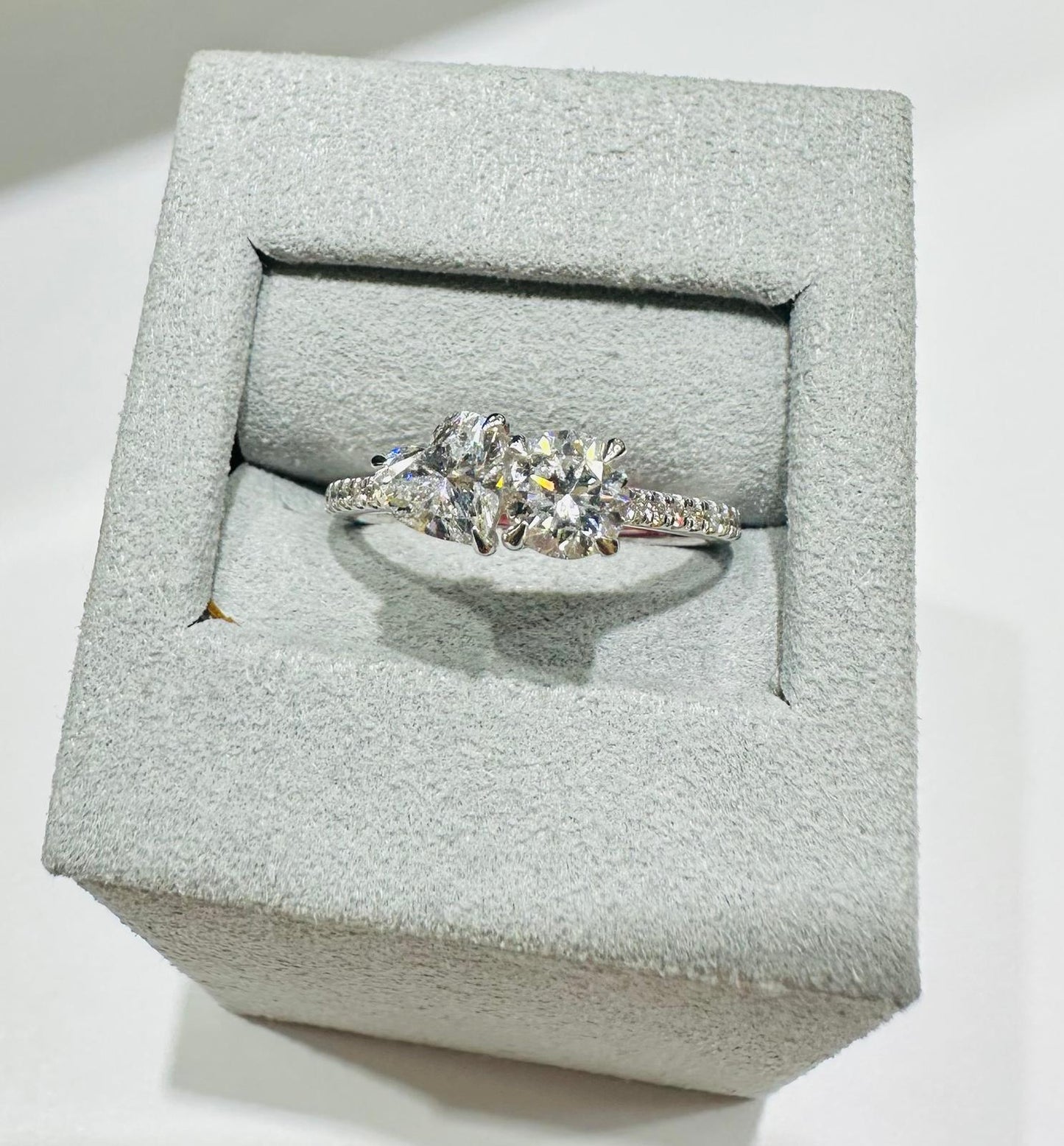 14K WHITE GOLD LAB GROWN DIAMOND RING V3- 1.15CT