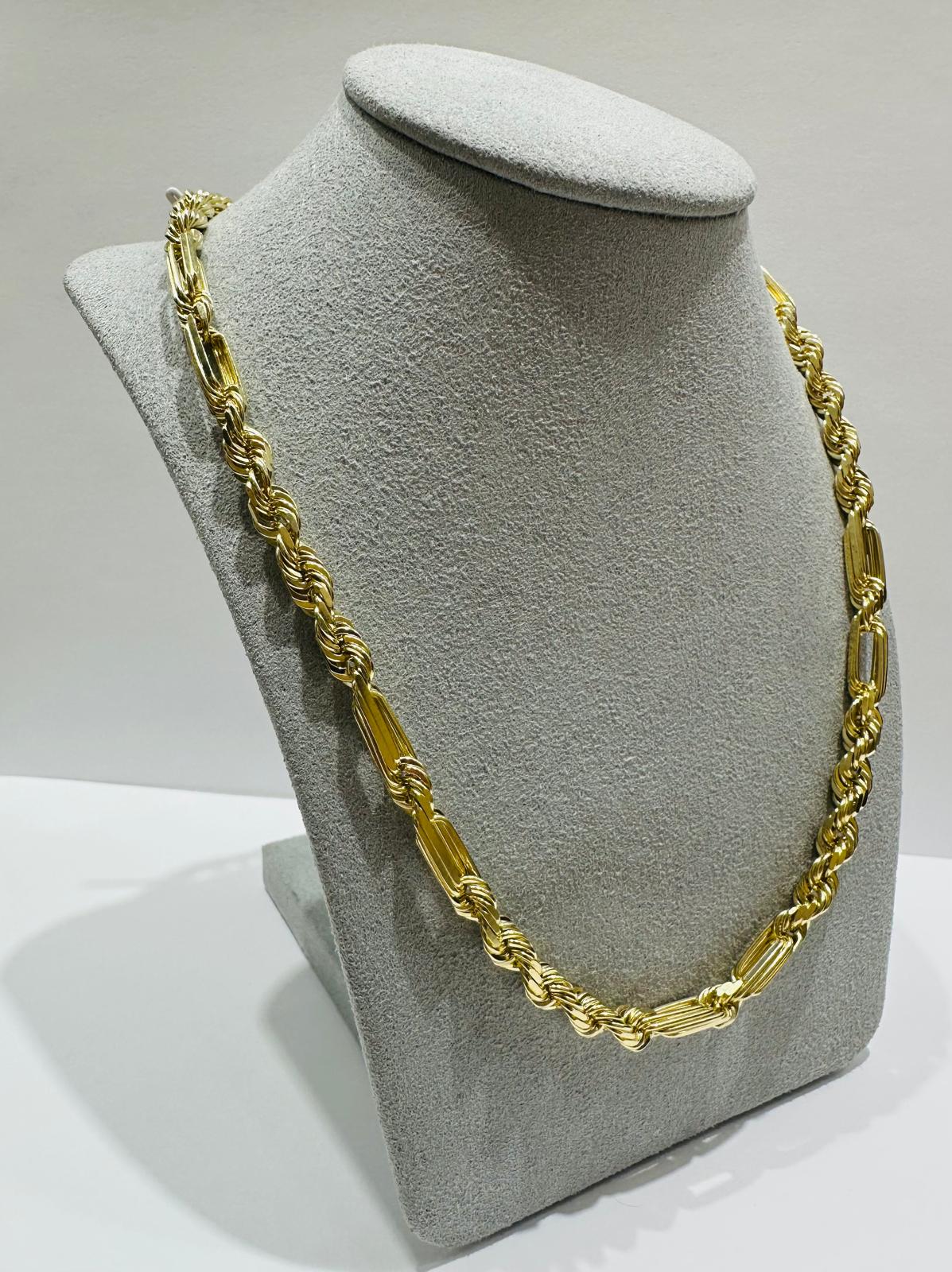10K SOLID GOLD MILANO ROPE CHAIN- WEIGHT: 38.6gm 20" 4.60mm
