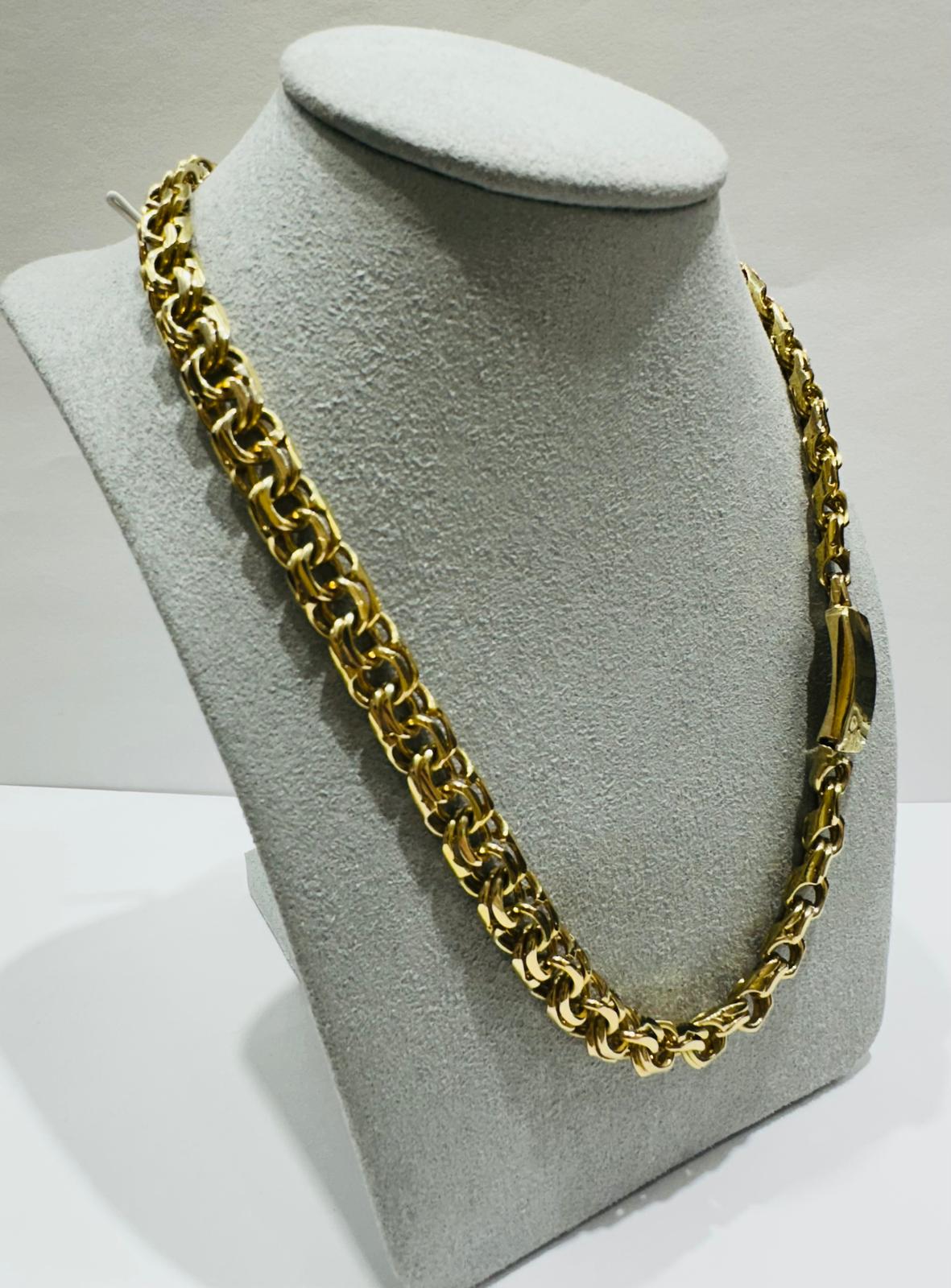 10K GOLD CHINO LINK CHAIN- WEIGHT: 42.5gm 17" 7.75mm