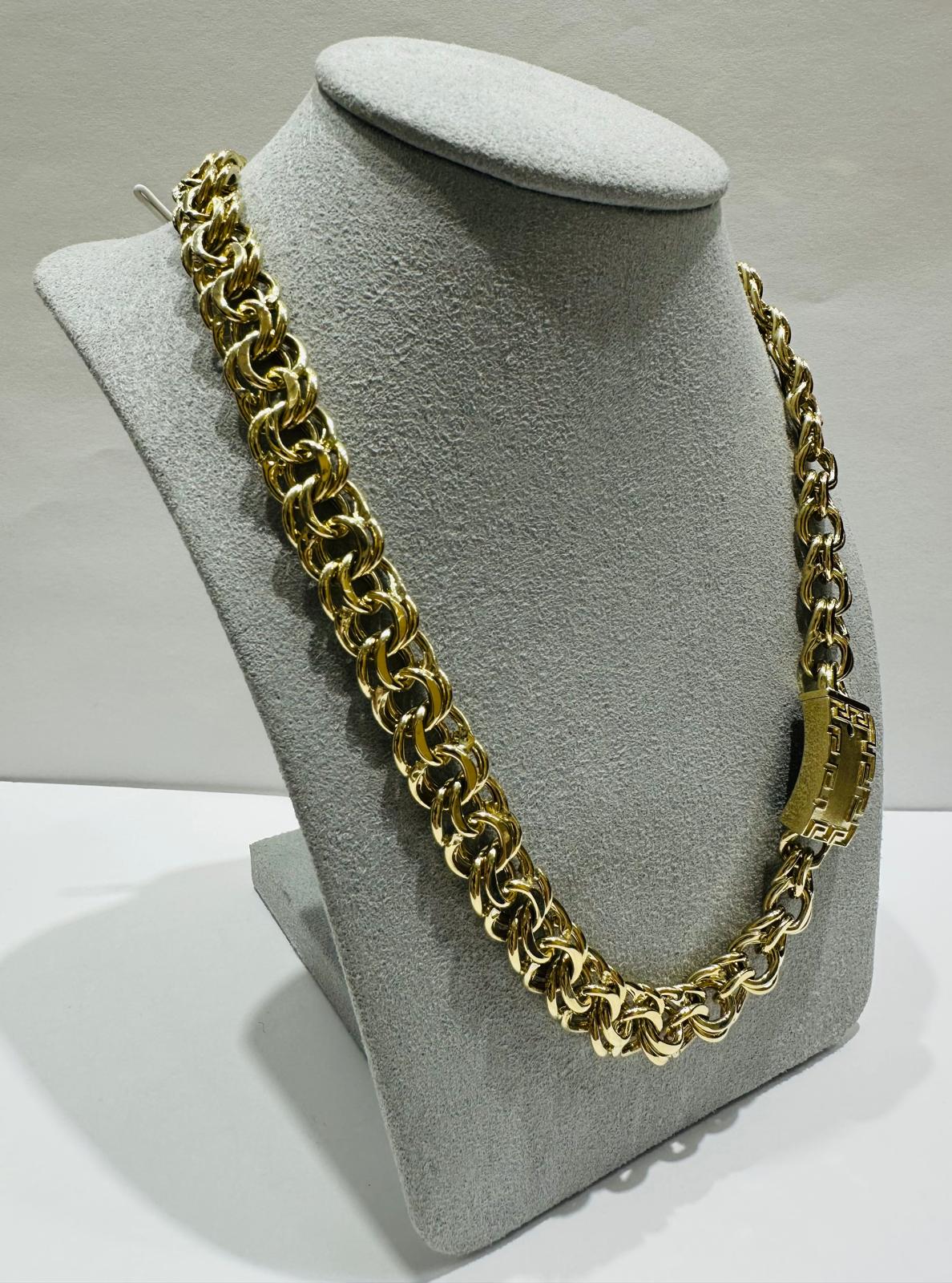 10K GOLD CHINO LINK CHAIN- WEIGHT: 48.6gm 24" 10.60mm
