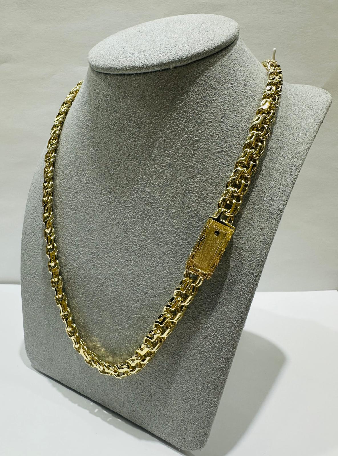 10K GOLD T-BONE CHINO LINK CHAIN- WEIGHT: 70.0gm 24" 6.85mm