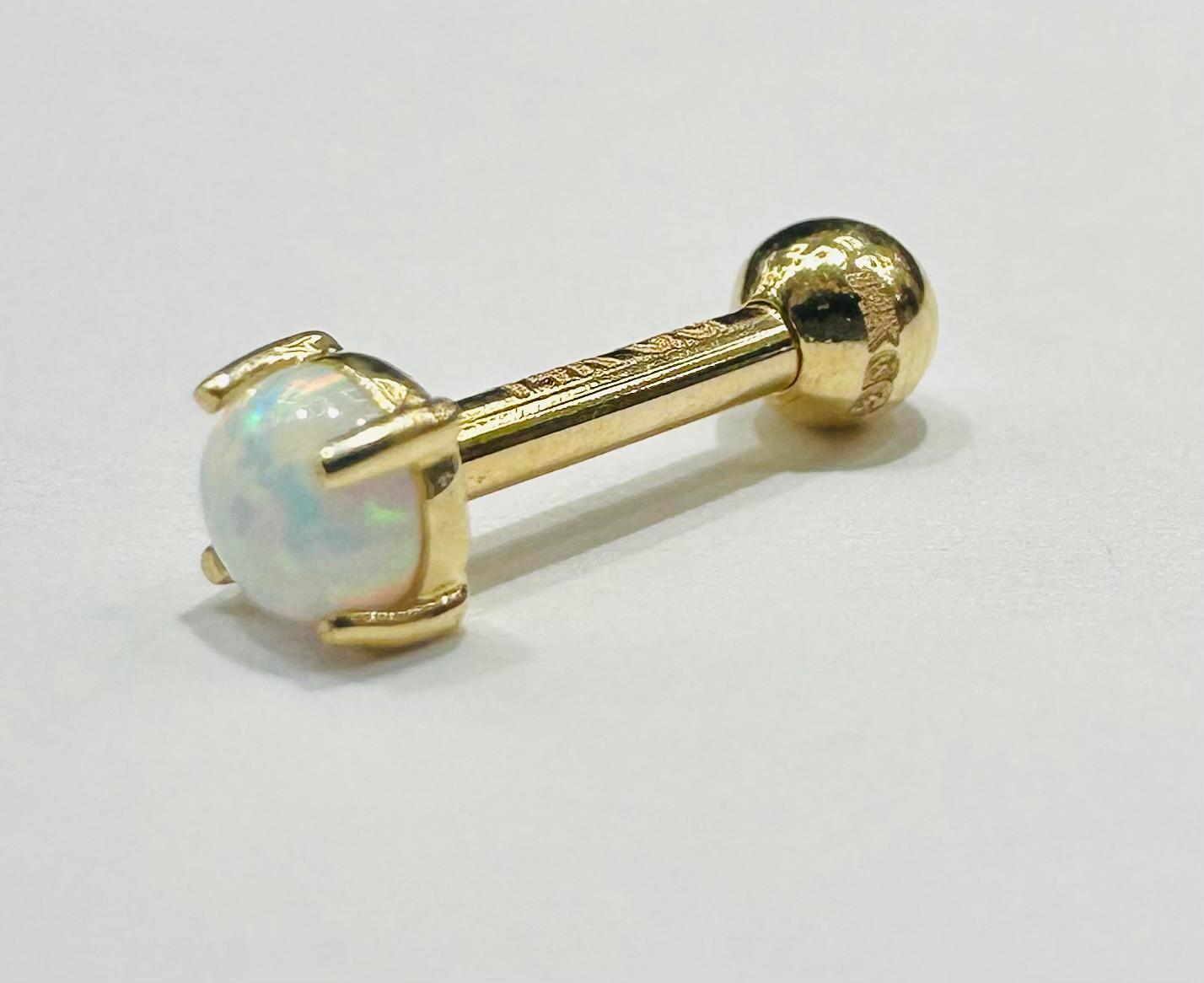 14K GOLD ROUND NOSE RING