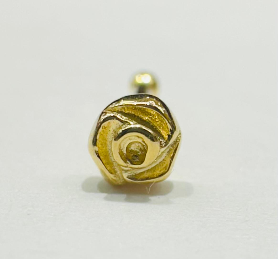 14K GOLD FLOWER NOSE RING