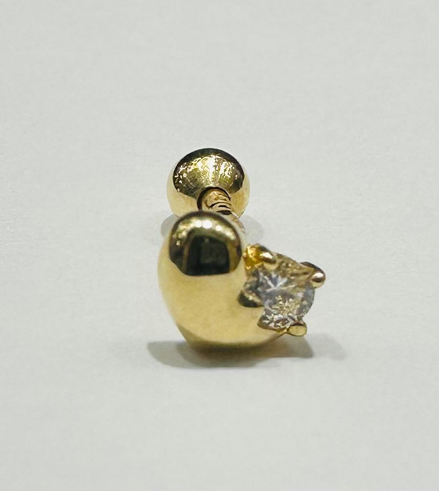 14K GOLD HEART NOSE RING