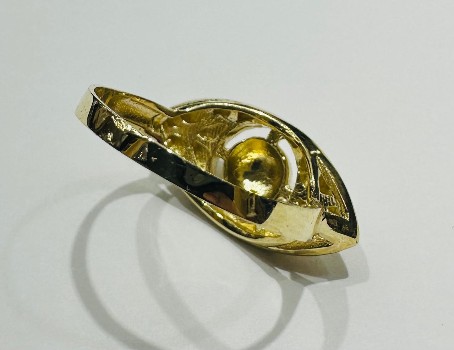 10K GOLD EVIL EYE NUGGET RING- WEIGHT: 2.4gm