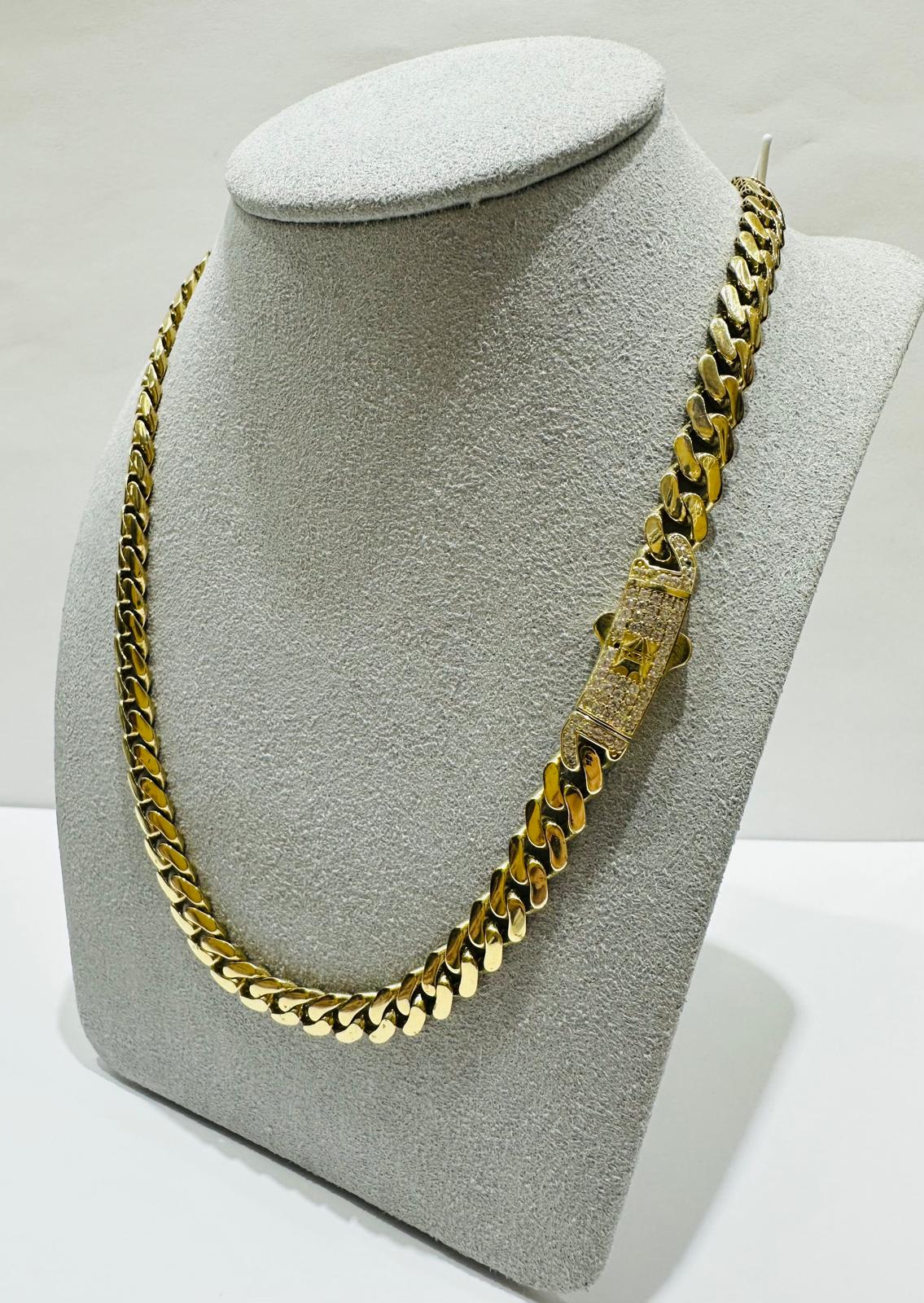 10K GOLD MONACO LINK CHAIN- WEIGHT: 28.6gm 24" 6.75mm